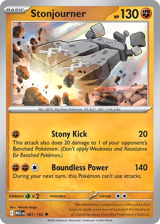 Stonjourner 081/188 — Mega Evolution (English Pokémon TCG card)