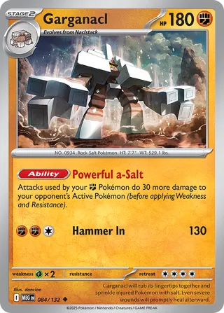 Garganacl 084/188 — Mega Evolution (English Pokémon TCG card)