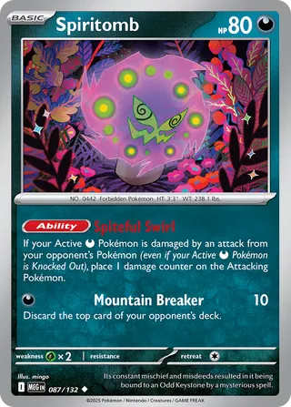 Spiritomb 087/188 — Mega Evolution (English Pokémon TCG card)