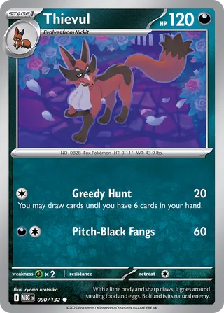 Thievul 090/188 — Mega Evolution (English Pokémon TCG card)