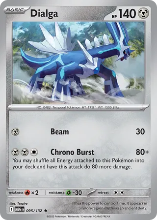 Dialga 095/188 — Mega Evolution (English Pokémon TCG card)