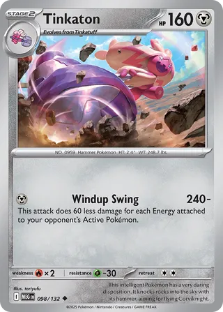 Tinkaton 098/188 — Mega Evolution (English Pokémon TCG card)