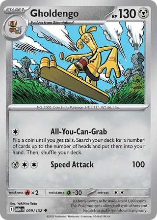 Gholdengo 099/188 — Mega Evolution (English Pokémon TCG card)