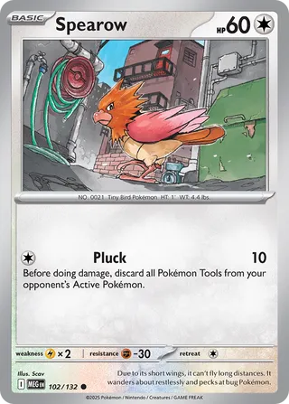 Spearow 102/188 — Mega Evolution (English Pokémon TCG card)