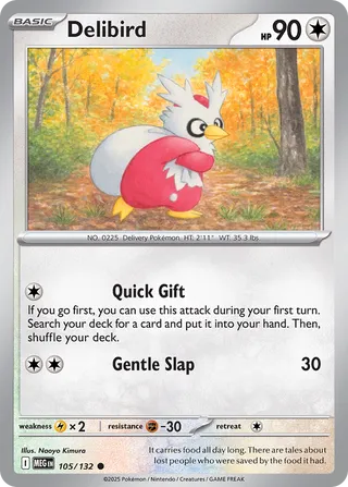 Delibird 105/188 — Mega Evolution (English Pokémon TCG card)