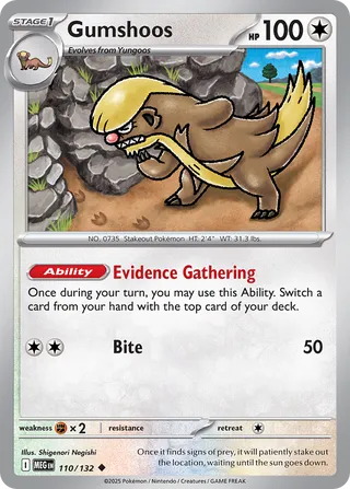 Gumshoos 110/188 — Mega Evolution (English Pokémon TCG card)