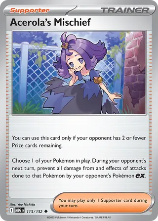 Acerola's Mischief 113/188 — Mega Evolution (English Pokémon TCG card)