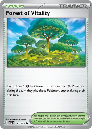 Forest of Vitality 117/188 — Mega Evolution (English Pokémon TCG card)