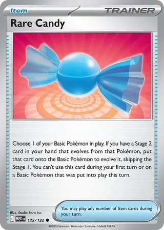Rare Candy 125/188 — Mega Evolution (English Pokémon TCG card)