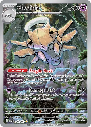 Shedinja 144/188 — Mega Evolution (English Pokémon TCG card)