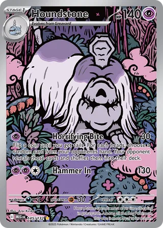 Houndstone 145/188 — Mega Evolution (English Pokémon TCG card)