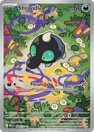Shroodle 149/188 — Mega Evolution (English Pokémon TCG card)