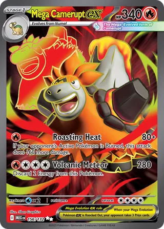 Mega Camerupt ex 156/188 — Mega Evolution (English Pokémon TCG card)