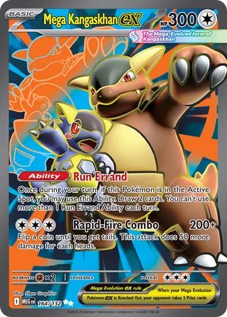 Mega Kangaskhan ex 164/188 — Mega Evolution (English Pokémon TCG card)
