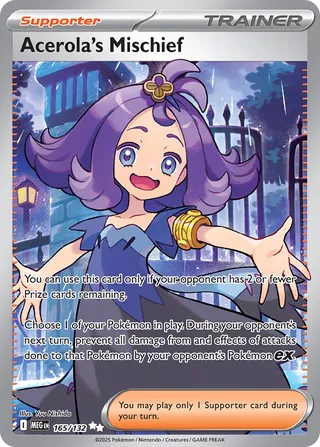 Acerola's Mischief 165/188 — Mega Evolution (English Pokémon TCG card)