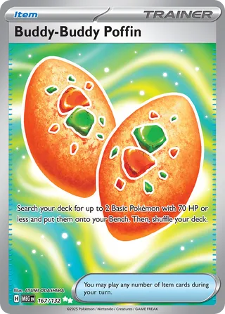 Buddy-Buddy Poffin 167/188 — Mega Evolution (English Pokémon TCG card)