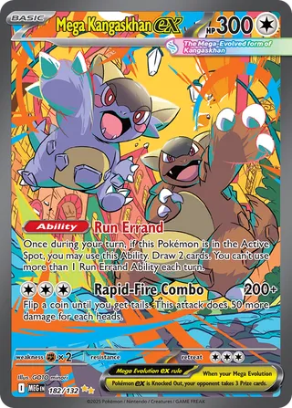 Mega Kangaskhan ex 182/188 — Mega Evolution (English Pokémon TCG card)