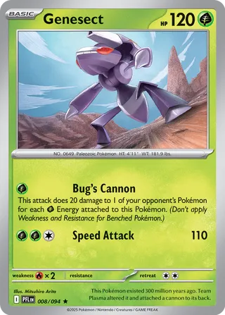 Genesect 008/130 — Phantasmal Flames (English Pokémon TCG card)