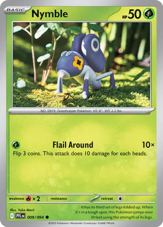 Nymble 009/130 — Phantasmal Flames (English Pokémon TCG card)