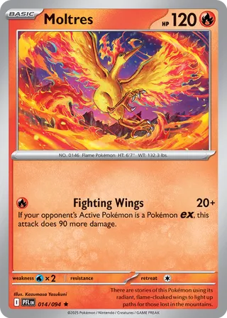 Moltres 014/130 — Phantasmal Flames (English Pokémon TCG card)