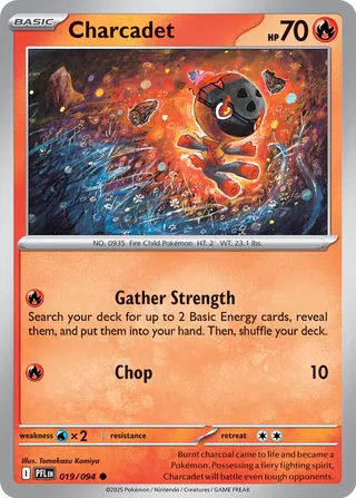 Charcadet 019/130 — Phantasmal Flames (English Pokémon TCG card)