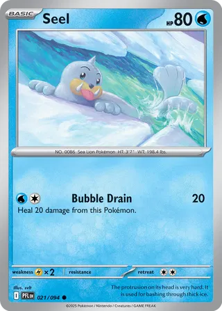 Seel 021/130 — Phantasmal Flames (English Pokémon TCG card)