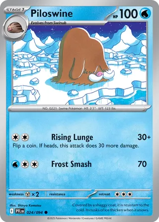 Piloswine 024/130 — Phantasmal Flames (English Pokémon TCG card)
