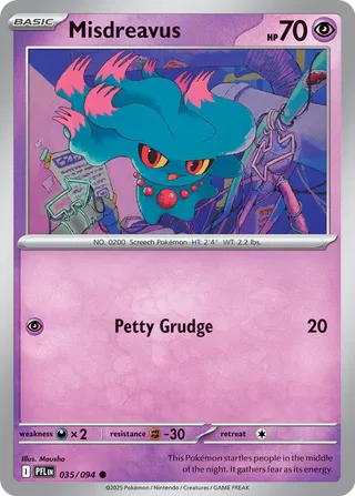 Misdreavus 035/130 — Phantasmal Flames (English Pokémon TCG card)