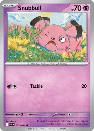 Snubbull 037/130 — Phantasmal Flames (English Pokémon TCG card)