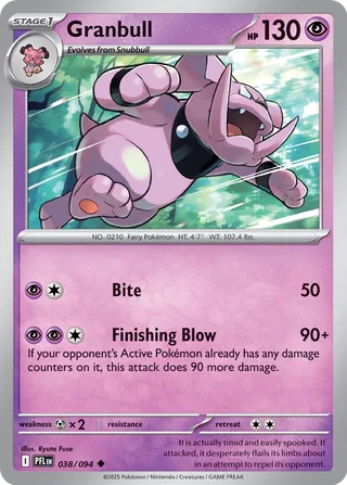 Granbull 038/130 — Phantasmal Flames (English Pokémon TCG card)