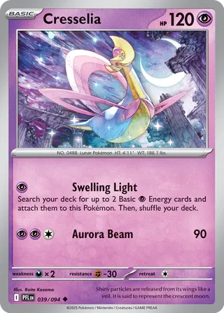 Cresselia 039/130 — Phantasmal Flames (English Pokémon TCG card)