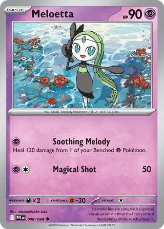 Meloetta 040/130 — Phantasmal Flames (English Pokémon TCG card)