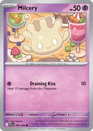Milcery 043/130 — Phantasmal Flames (English Pokémon TCG card)