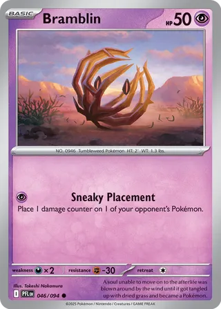 Bramblin 046/130 — Phantasmal Flames (English Pokémon TCG card)