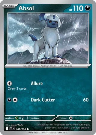 Absol 063/130 — Phantasmal Flames (English Pokémon TCG card)