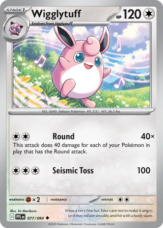 Wigglytuff 077/130 — Phantasmal Flames (English Pokémon TCG card)