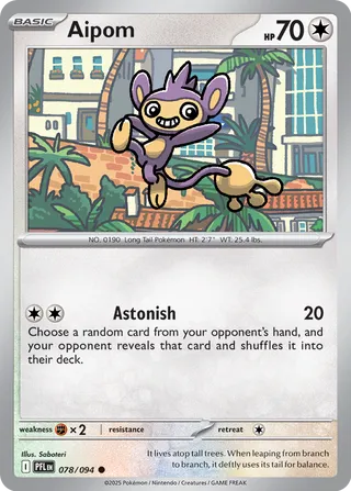 Aipom 078/130 — Phantasmal Flames (English Pokémon TCG card)