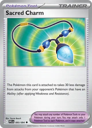 Sacred Charm 093/130 — Phantasmal Flames (English Pokémon TCG card)