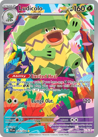 Ludicolo 095/130 — Phantasmal Flames (English Pokémon TCG card)