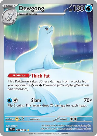 Dewgong 097/130 — Phantasmal Flames (English Pokémon TCG card)
