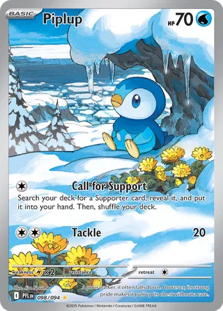 Piplup 098/130 — Phantasmal Flames (English Pokémon TCG card)