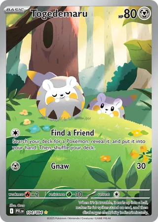 Togedemaru 104/130 — Phantasmal Flames (English Pokémon TCG card)