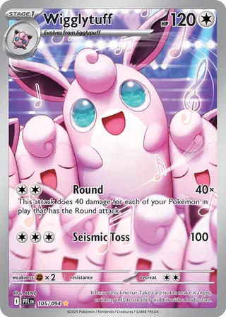 Wigglytuff 105/130 — Phantasmal Flames (English Pokémon TCG card)
