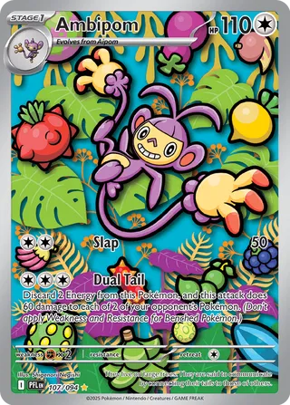 Ambipom 107/130 — Phantasmal Flames (English Pokémon TCG card)