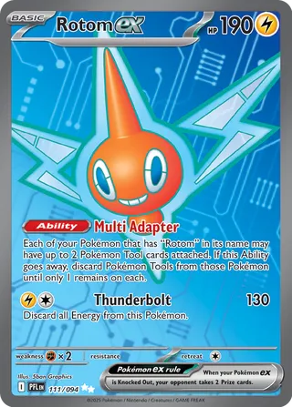 Rotom ex 111/130 — Phantasmal Flames (English Pokémon TCG card)