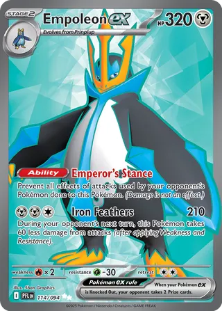 Empoleon ex 114/130 — Phantasmal Flames (English Pokémon TCG card)