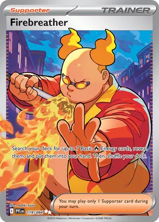 Firebreather 119/130 — Phantasmal Flames (English Pokémon TCG card)
