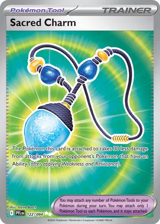 Sacred Charm 122/130 — Phantasmal Flames (English Pokémon TCG card)