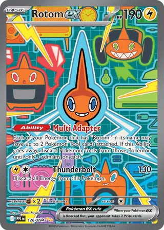 Rotom ex 126/130 — Phantasmal Flames (English Pokémon TCG card)