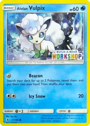 Alolan Vulpix Toys R Us 021/319 — Miscellaneous Promos 3 (English Pokémon TCG card)